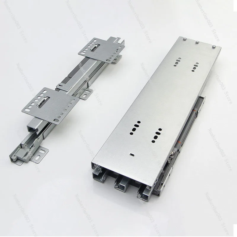 Heavy-duty Slide Rails for High Deep Cabinets Mounted Cabinets Wardrobe Rail Slides Damping Buffering Rails for Floor Ceiling