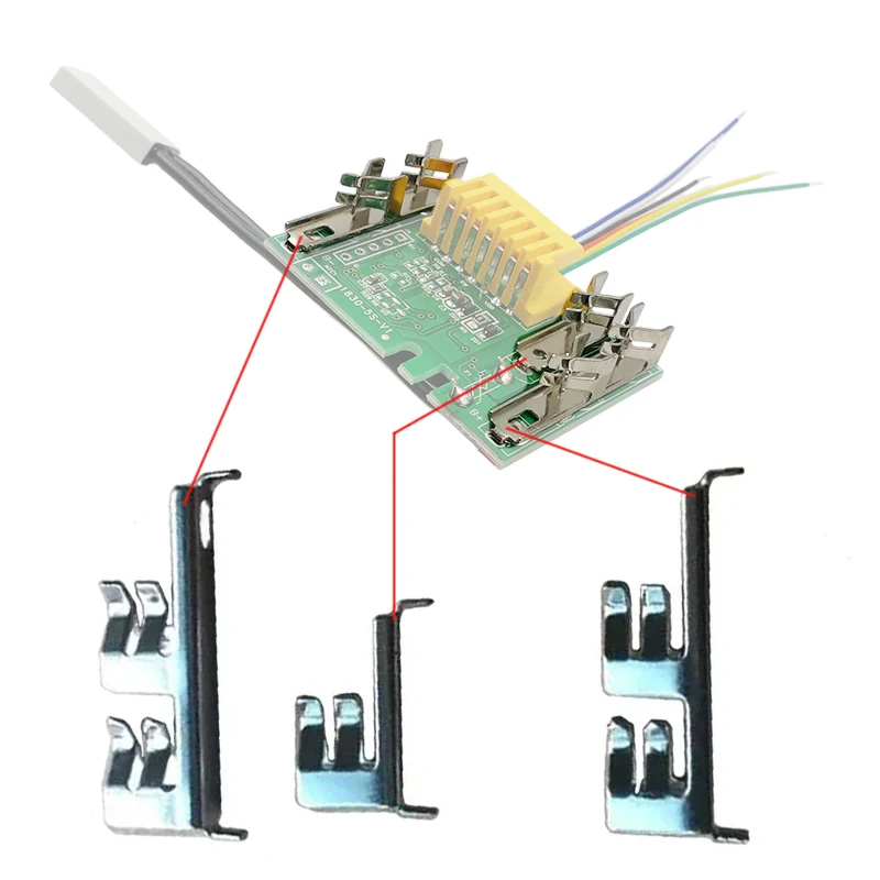 BL1830 PCB 금속 소켓 BMS 충전 보드 커넥터 터미널, 마키타 14.4V 18V 리튬 이온 배터리 어댑터 컨버터 BL1430