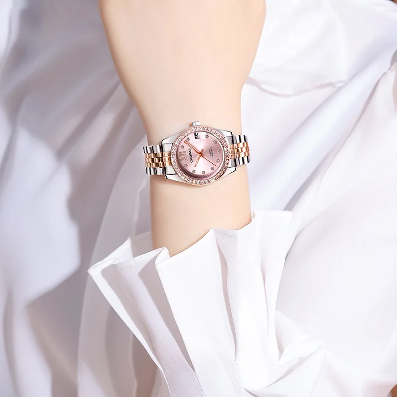 Elegant classic new women's watch casual trend fashion diamond-encrusted light luxury waterproof quartz watch birthday gift