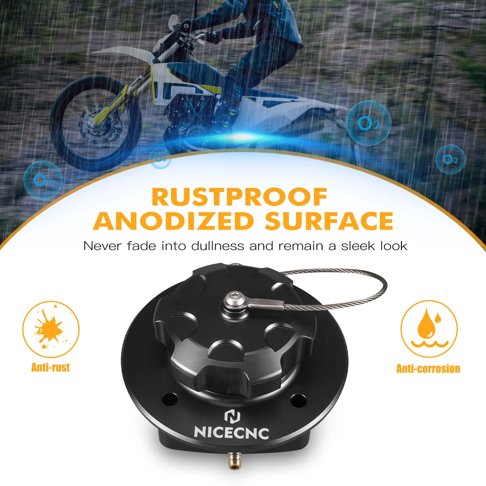 NICECNC Für Husqvarna 701 Enduro /Supermoto 2016-2024 Tankdeckel Tankverschluss Für GasGas 700 Enduro /Supermoto 2022-2024 – Detail 2