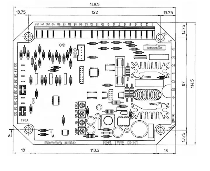 Generator POPULACE AVR Regulator Tegangan Otomatis DER1/A DER1 DER2 ASR VR6 AVR CAT 365-2076 DER2/A DSR DSR/A SR7-2G A