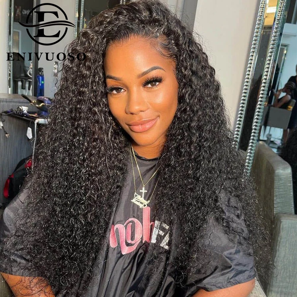 

HD Transparent Deep Wave Lace Frontal Wigs Curly 100% Brazilian Human Hair Wig Water Wave 13X6 Lace Front WigS For Black Women