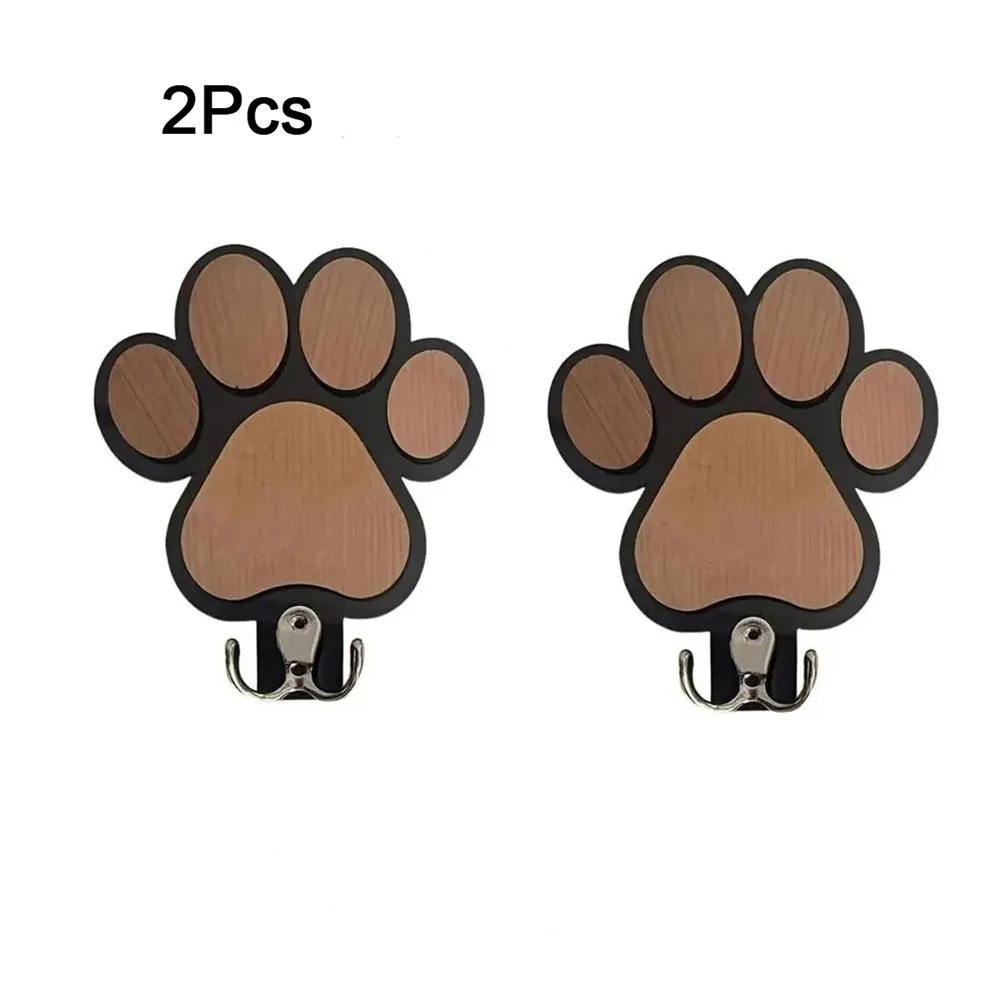 

2Pcs Wall Mounted Wooden Paw Print Wall Hook Non-slip Strong Load-bearing Cat Claw Pattern Hook Decorative Cat Paw Storage Hooks