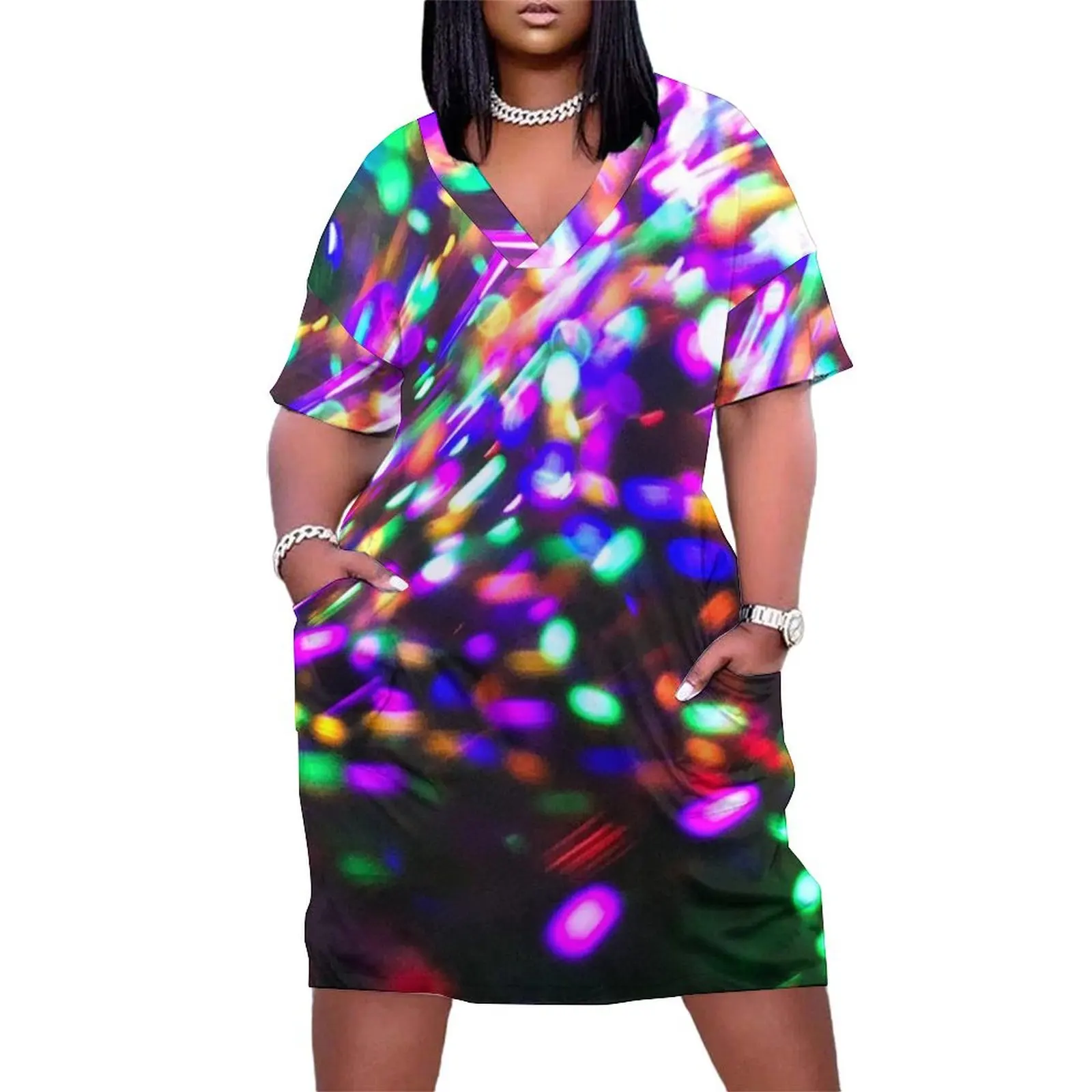 

Color Lights In Motion no. 1 Loose Pocket Dress Dress vintage Beachwear Summer dresses for women Dress women