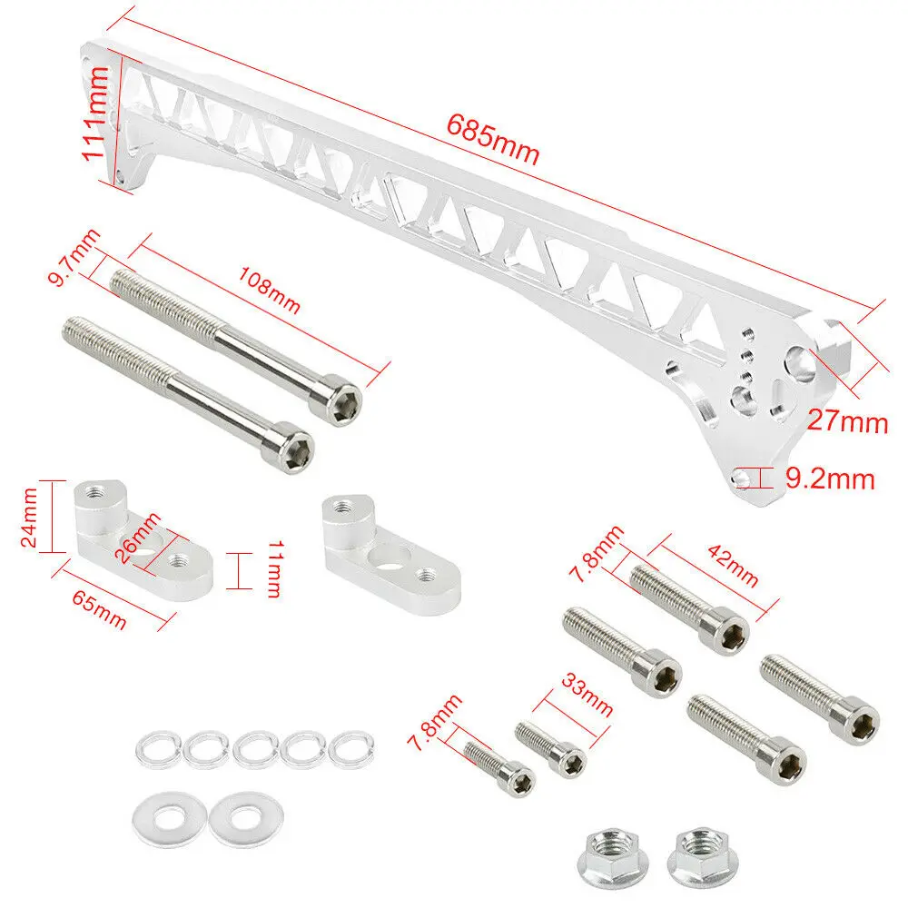 ​Hot sale Chassis Parts Billet Rear Lower Control Arms + Subframe Brace for Honda Civic EG 92-95 or 1994-2001 Acura Integra