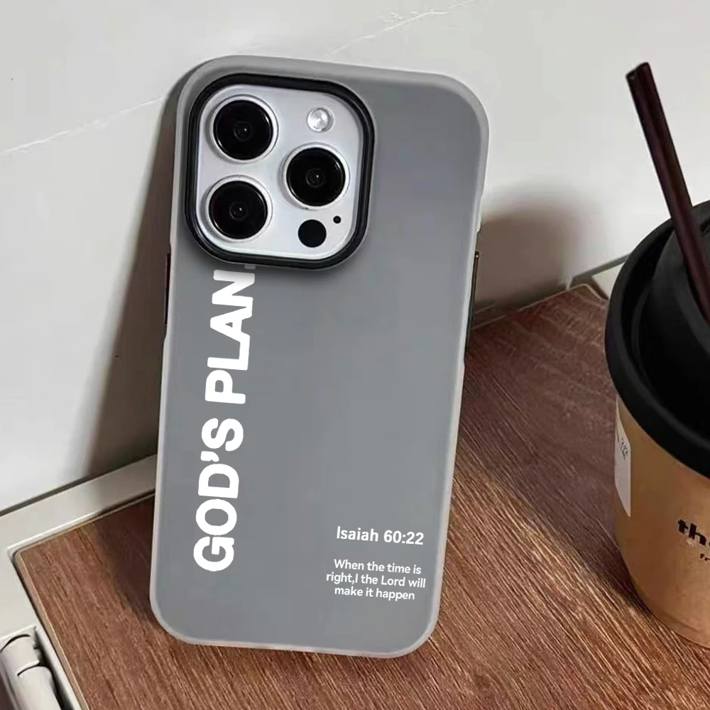 Für iPhone 17 15 16 14 Pro Max Hülle Plus „Gottes Plan“ Bibel-Cover für iPhone 13 11 12 ProMax XS XR 7 8 Plus Hüllen in Bonbonfarben – Detail 6