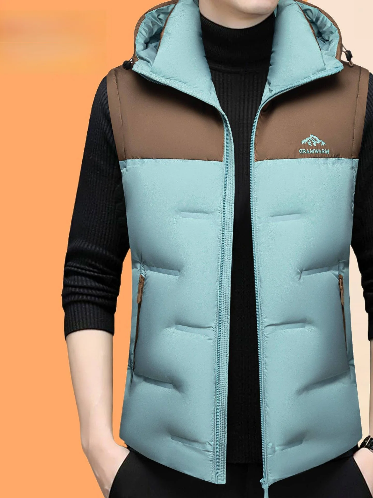 

Men's Long Hooded down Jaet Thiened White Goose down Winter Coat Ci Casual Sle Removable Inner Stand Fit