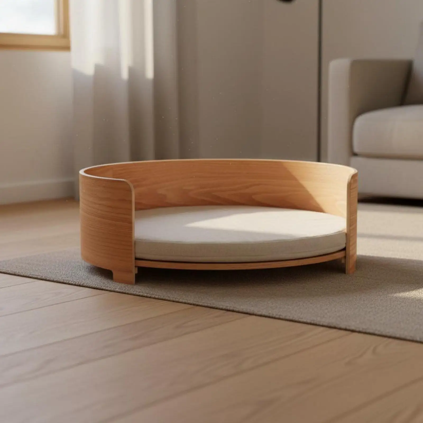 Industrial Shelter Four Season Pet Bedding Thick Cushioned Cat Bed Dog Lounger for Living Room Indoor Use