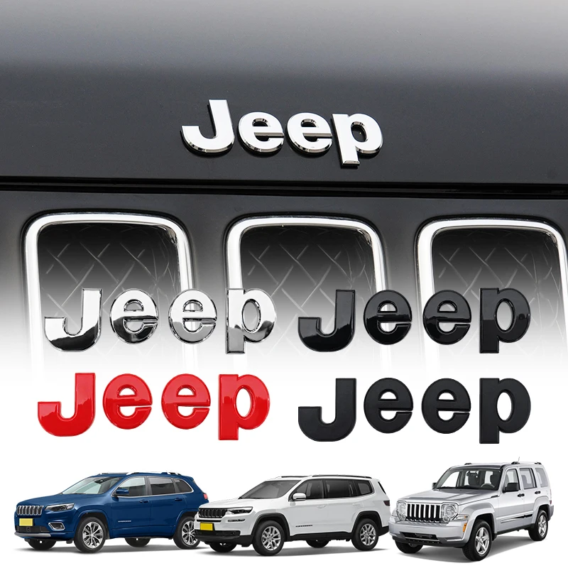 

Car Front Hood Emblem for JEEP Grand Cherokee Wrangler Renegade Patriot Liberty Compass Rear Trunk Side Badge Sticker Decals