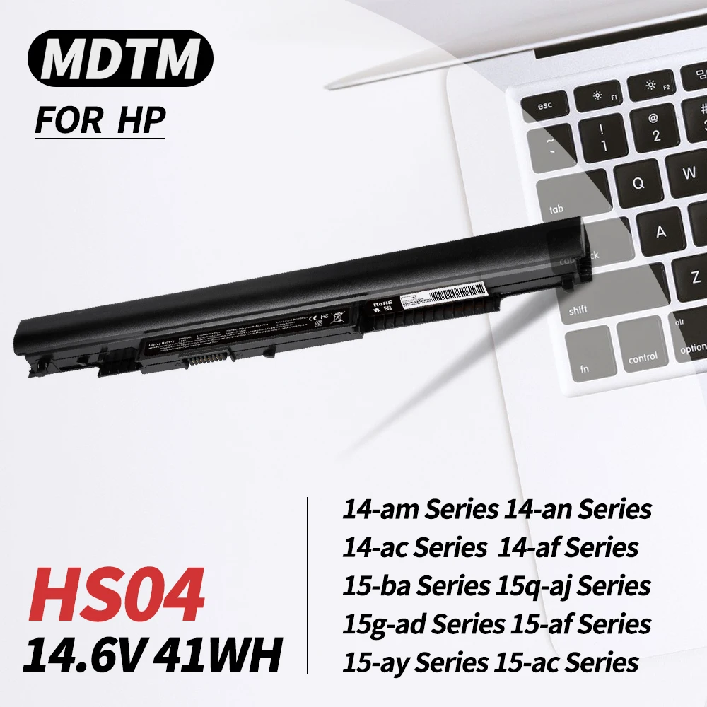 807956-001 HS03 HS04 Laptop Battery for Hp 14 15 Notebook PC series 15-ay009dx 15-ba009dx 15-af131dx fits Spare 807957-001