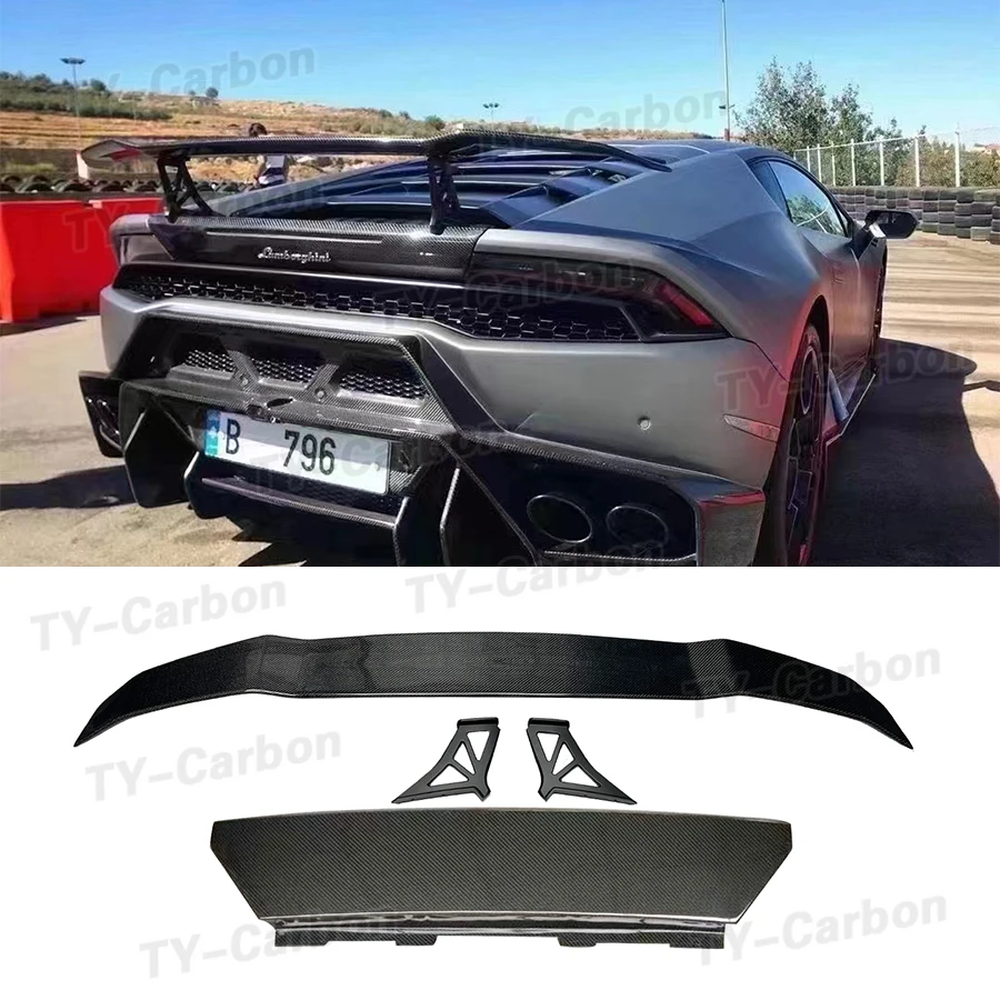 For Lamborghini Huracán LP580 LP610 Carbon Fiber Rear Trunk Spoiler Lip Guide Wing Lip Rear Wing FRP Car Rear Spoiler Body Kit