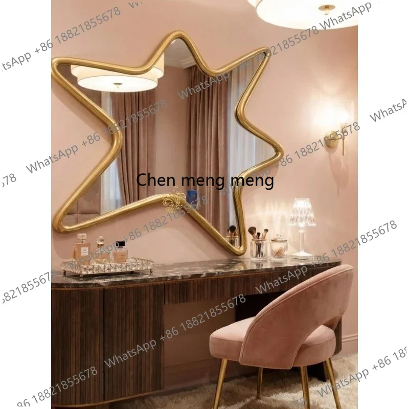 F181 American bathroom mirror wall-mounted toilet vanity makeup fireplace background wall decorative mirror
