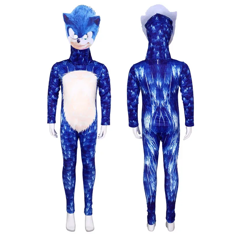 Lyou 2025 disfraces niños colas nudillos sombra erizo monos Anime Sonic Cosplay Halloween fiesta de cumpleaños Bodysui ★ ★ ★   kk.
