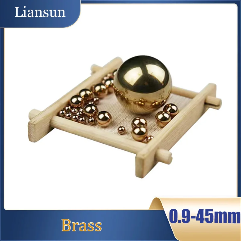 1-500pcs Solid H62 Brass Bearing Ball Round Copper Bead Ball 0.9/1/2/2.5/3/4-45mm Corrosion-Resistant Smooth Pure Copper Beads