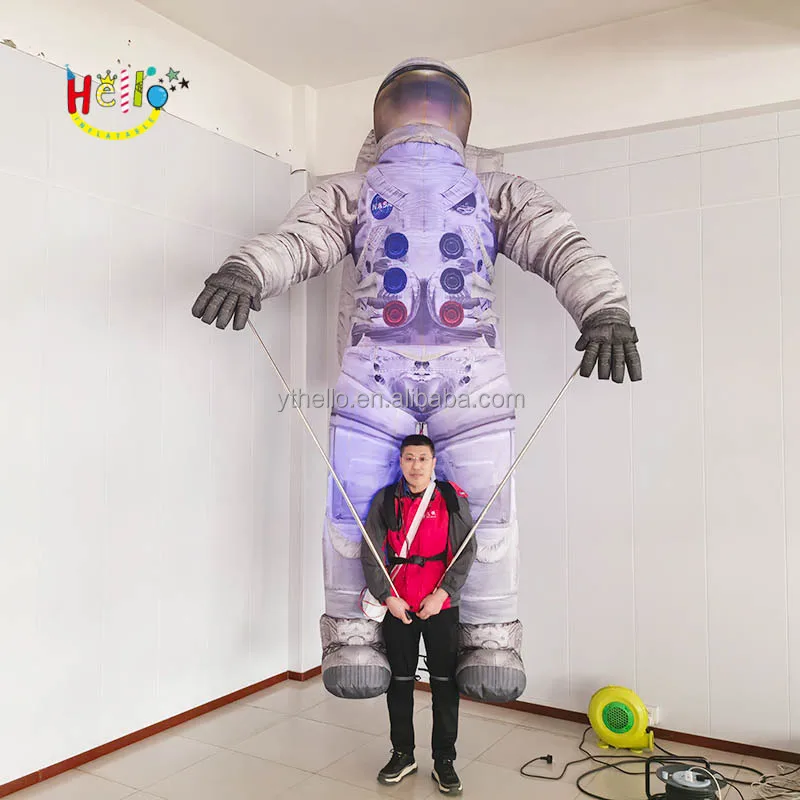 Parade Show Inflatable Astronaut Puppet Led Light Inflatable Spaceman Puppets For Advertising