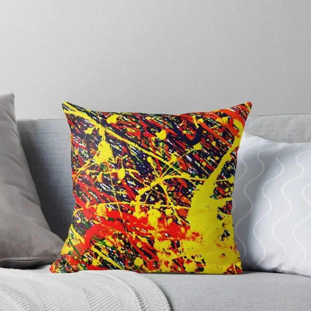 

Abstract Jackson Pollock Painting Original Art Throw Pillow Cushion Child Luxury Sofa Cushions Sitting Cushion pillow