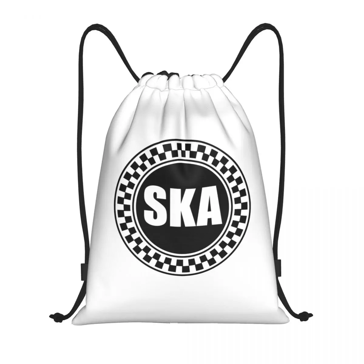 2 Tone Music SKA-rock SKA Logo Drawstring Backpack Gym Sports Sackpack Two Tone 2Tone SKA Check String Bags for Exercise