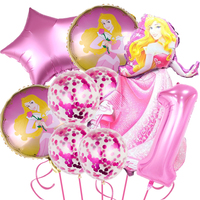 Disney Aurora Princess Birthday Party Decoration Globlos Foil Balloons Set Girls Birthday Gifts Aurora Balloon Party Supplies