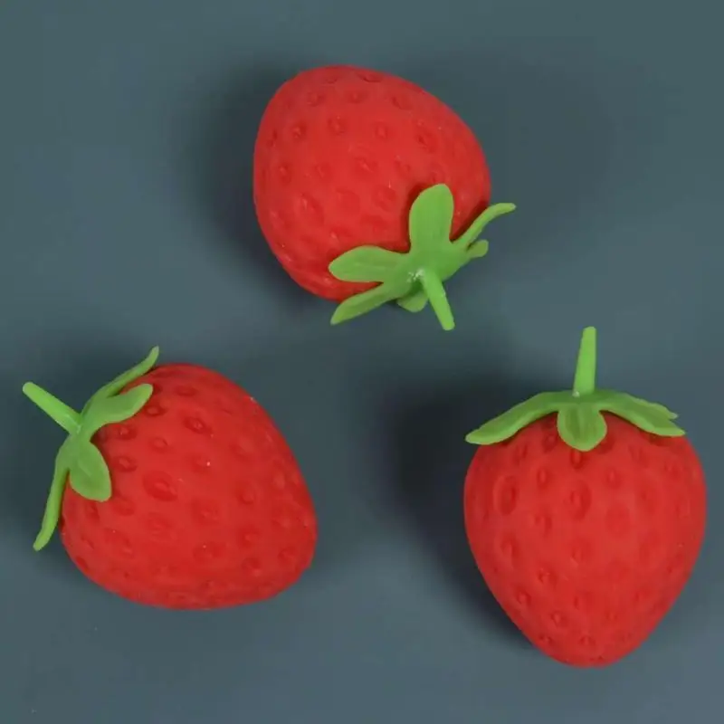 Simulation Strawberry Squeeze Toys Cute Soft Slow Rising Stress Relief Toys For Adults Kids Home Office Party Favors