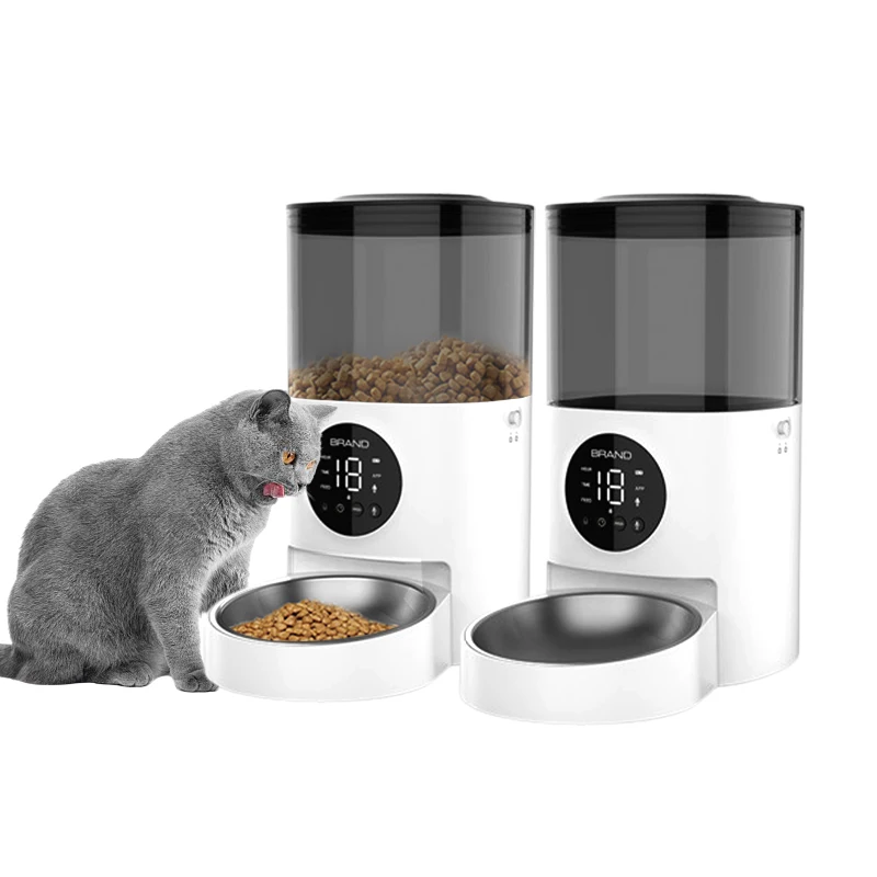 

Pet 4.5L Smart Cat Feeder Wifi Mobile Phone App Remote Control Dog Food Dispenser Microchip Automatic Pet Feeder