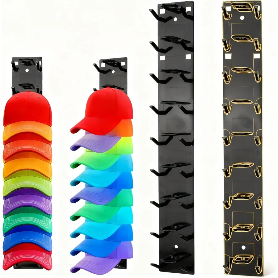 

Органайзер для бейсболок. Вешалка для шляп для стены, чтобы разместить коллекции и уменьшает беспорядку. Прочное клейкое крепление, вмещает 18 шляп.