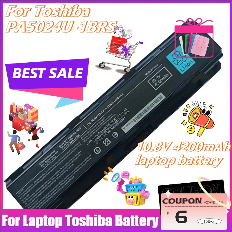 

10.8V 4200mAh for Toshiba PA5024U-1BRS C850 L870 M840 M805 C855 L805 laptop batteries