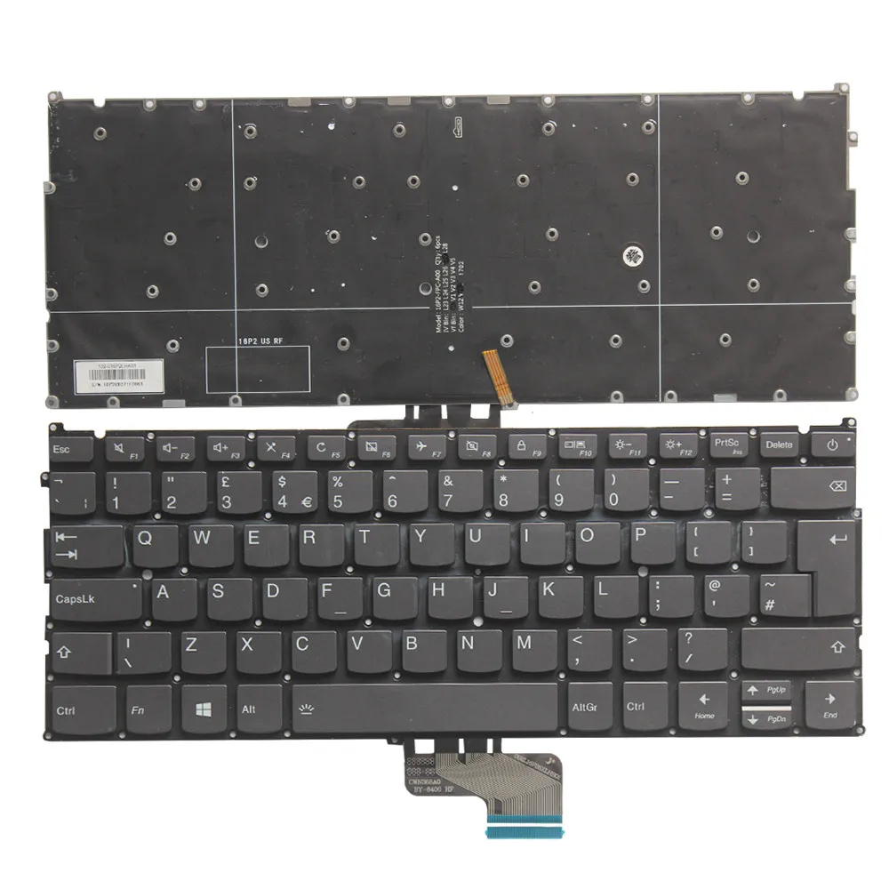

Новая клавиатура для ноутбука Lenovo IdeaPad 720S-13 720S-13IKB 720S-13ARR с подсветкой в Великобритании