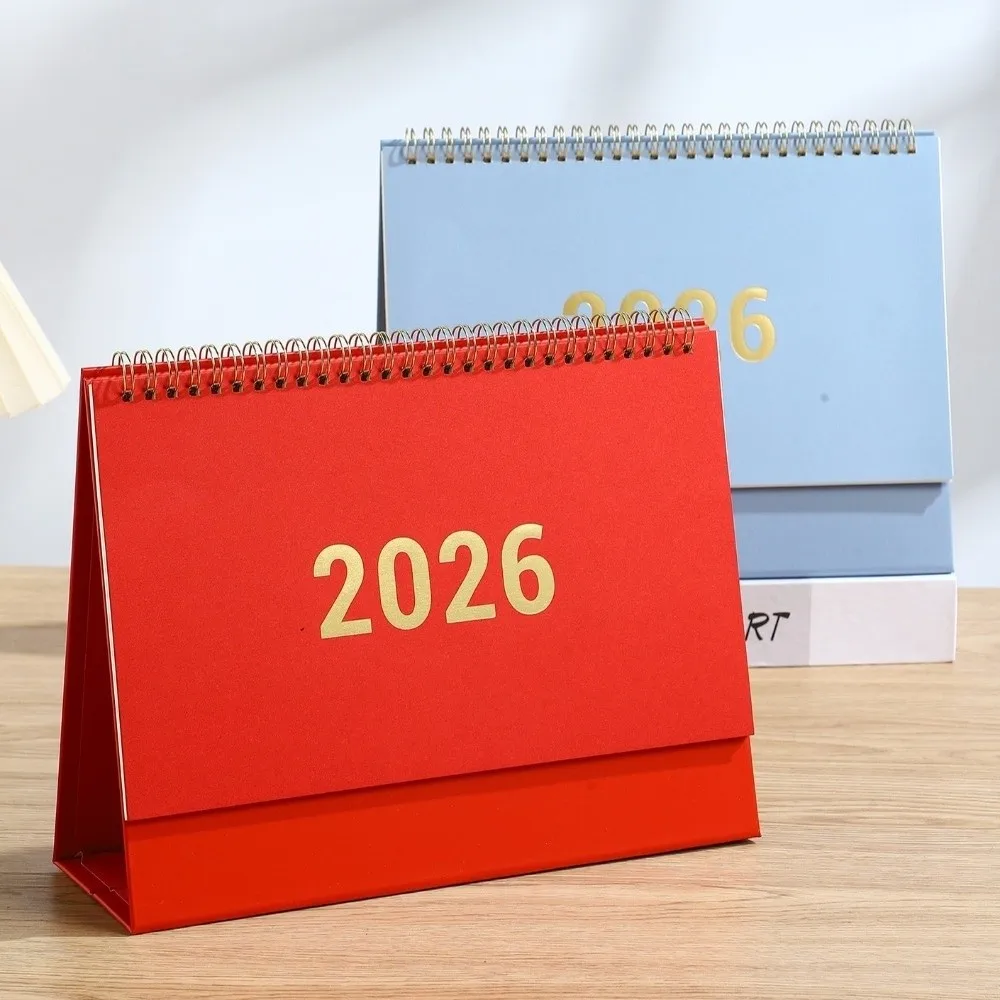 Stationery Premium Paper 2026 Desktop Calendar Writable Memo Stable Base Daily Planner Standing Table Planner Photography Props