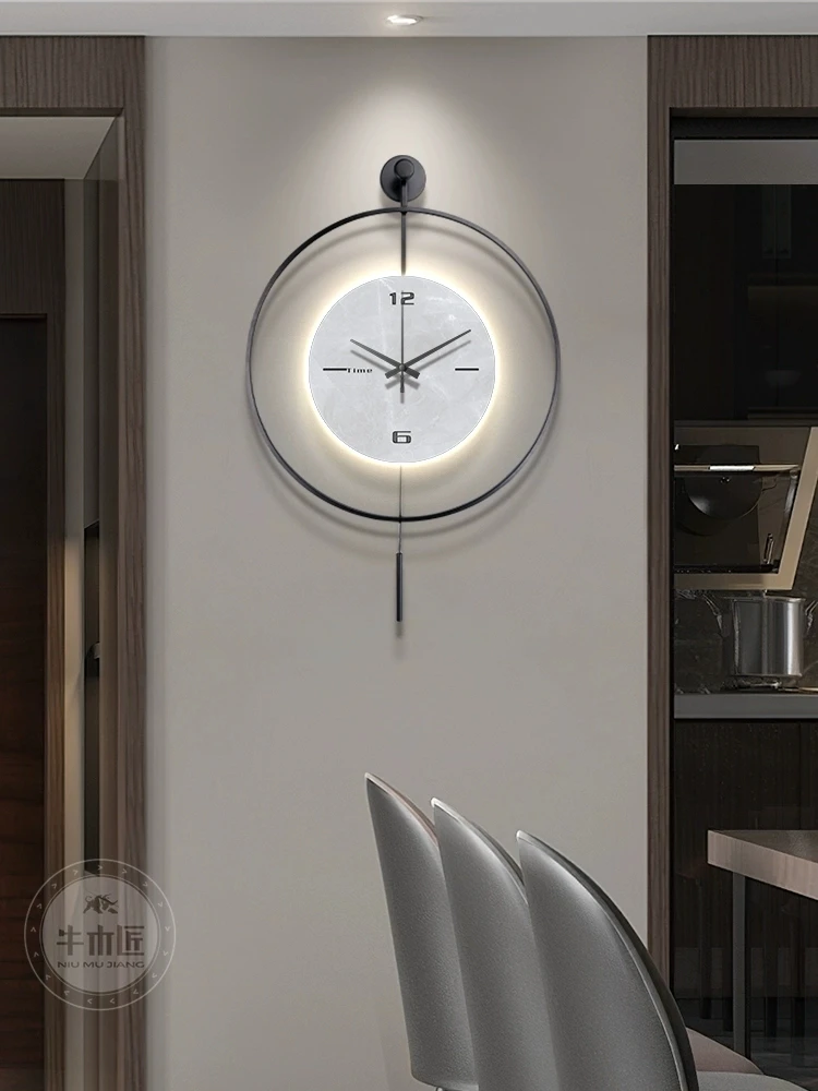 

Minimally modern wall clock, living room, minimalist luxury, silent clock