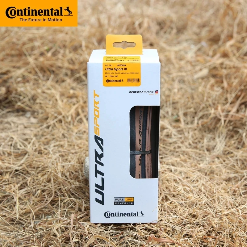 Continental Ultra Sport III / Grand 700x28 Brown Skin Road Bike Folding Tire 28-622 Foldable Kevlar PureGrip 3 28C Tyre 180 TPI