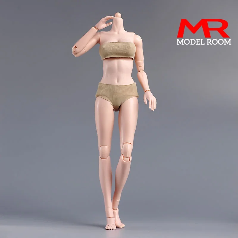 1/6 Maßstab Weiblicher Weißer Weizenfarbener Körper mit Flexiblen Gelenken, 12" Kleine, Mittlere, Große Brust Actionfigur-Puppe, Passend für 1:6 Kopfskulptur – Detail 3