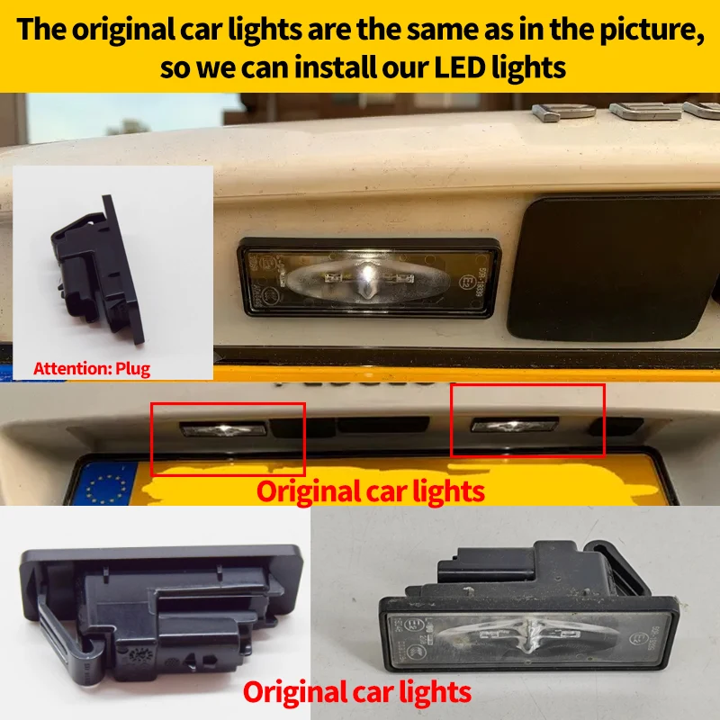 2 قطعة أوم # 9815225980 لبيجو 208 2020-2024,2008 14-2024,301 308 408 3008 508 سيتروين C4 C4L 20-2024 أضواء لوحة ترخيص LED #6