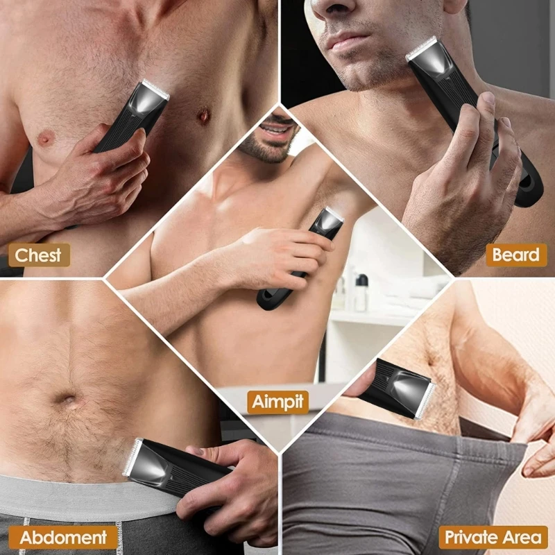 D0AB Electric Trimmer Intimate Shaver for Men Waterproof Wet/Dry Eggs and Body