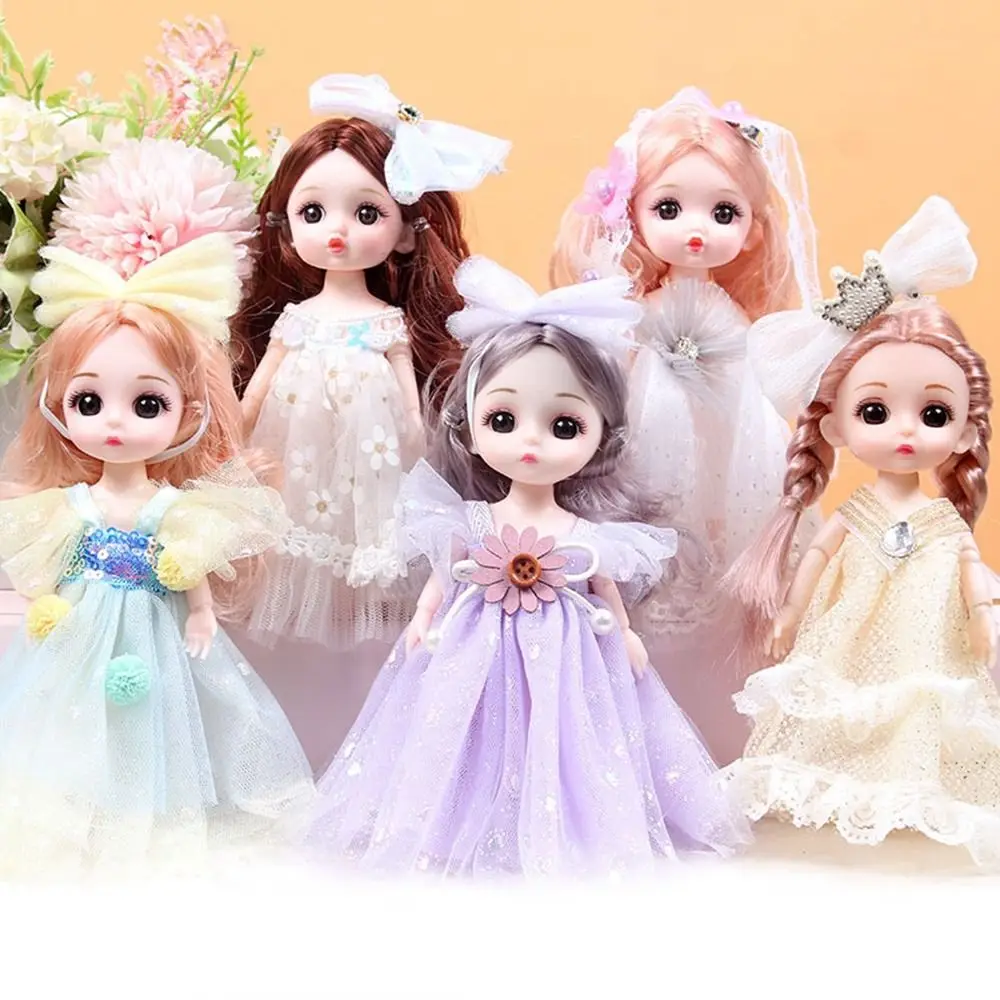 New Multiple BJD Doll Movable Joints Birthday Gifts Mini Girl Doll Removable Mini Dress Up Dolls Girl