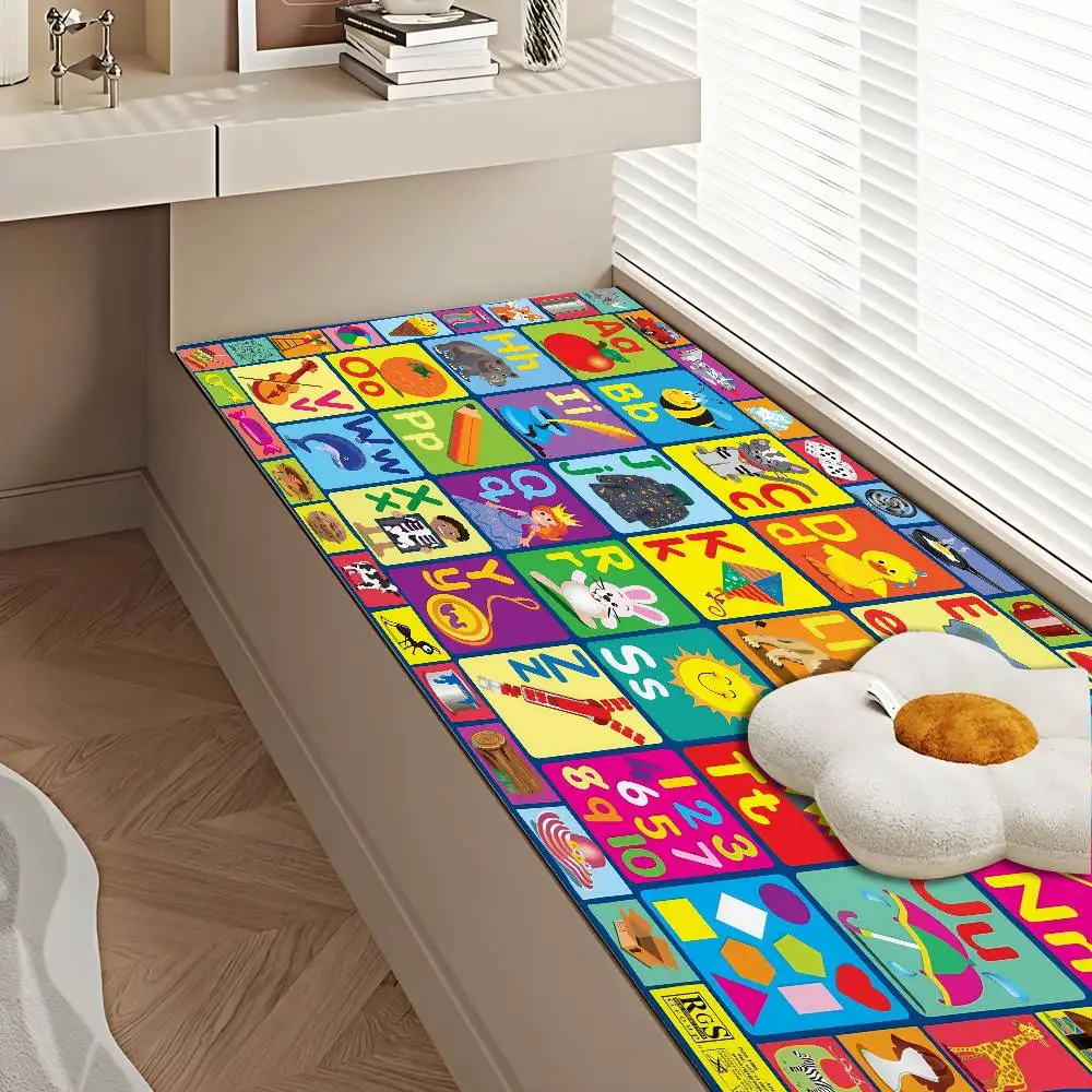 

Cartoon Children's Educational Games Floor Mat Printed Large Carpets Living Room And Bedroom Carpets Bathroom Anti Slip Door