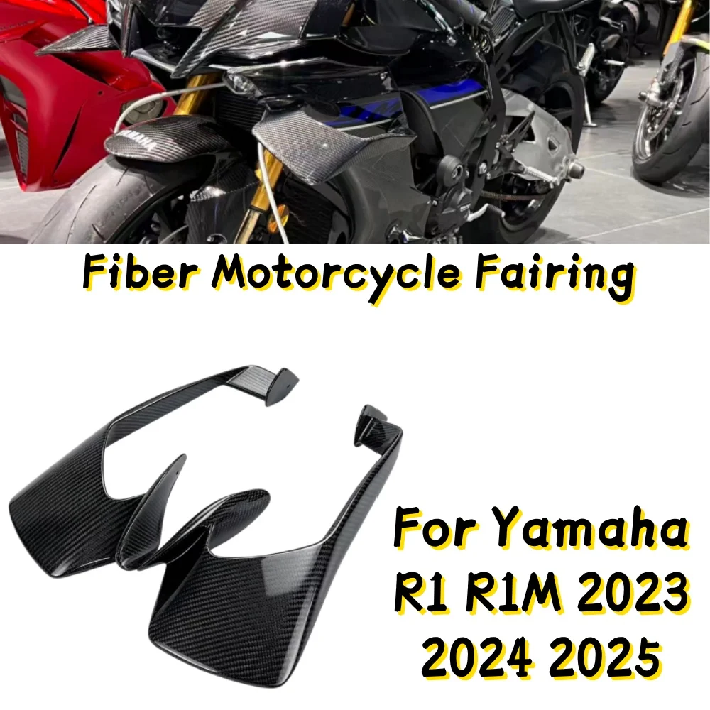 100% Pure 3K Full Dry Carbon Fiber Motorcycle Fairing Kit For Yamaha R1 R1M 2023 2024 2025 Winglets