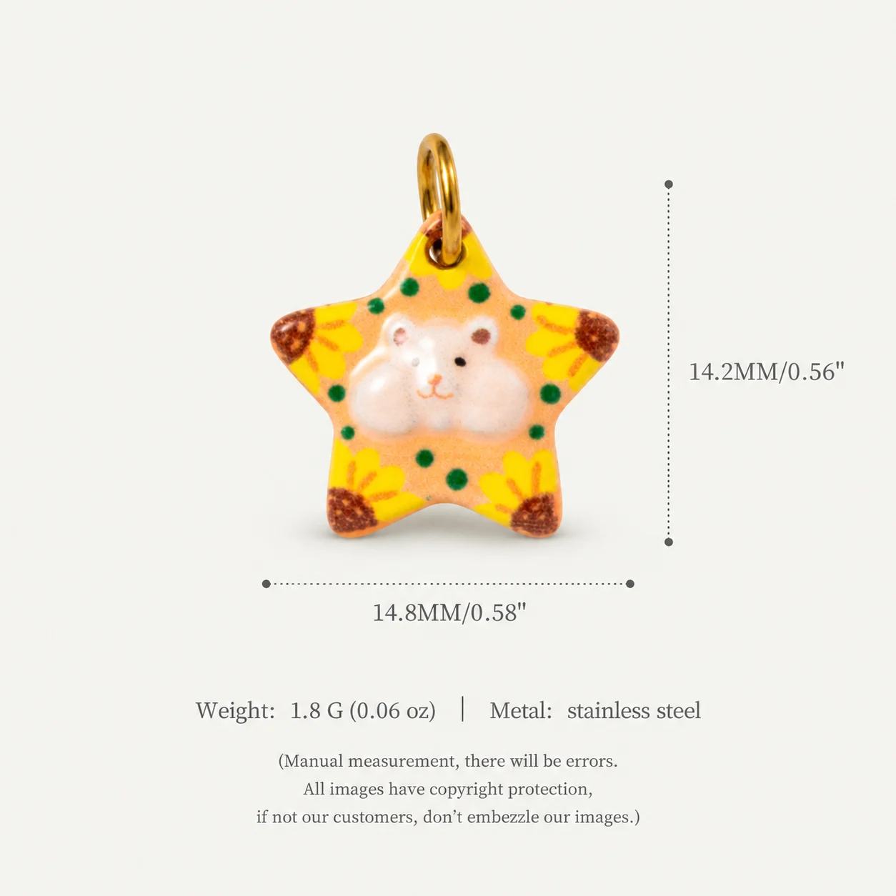 316 Edelstahl Wasserdicht Farbbeständig Retro Beliebte Hamster Vogel Wolke DIY Anhänger Charms Schmuckherstellung – Detail 4