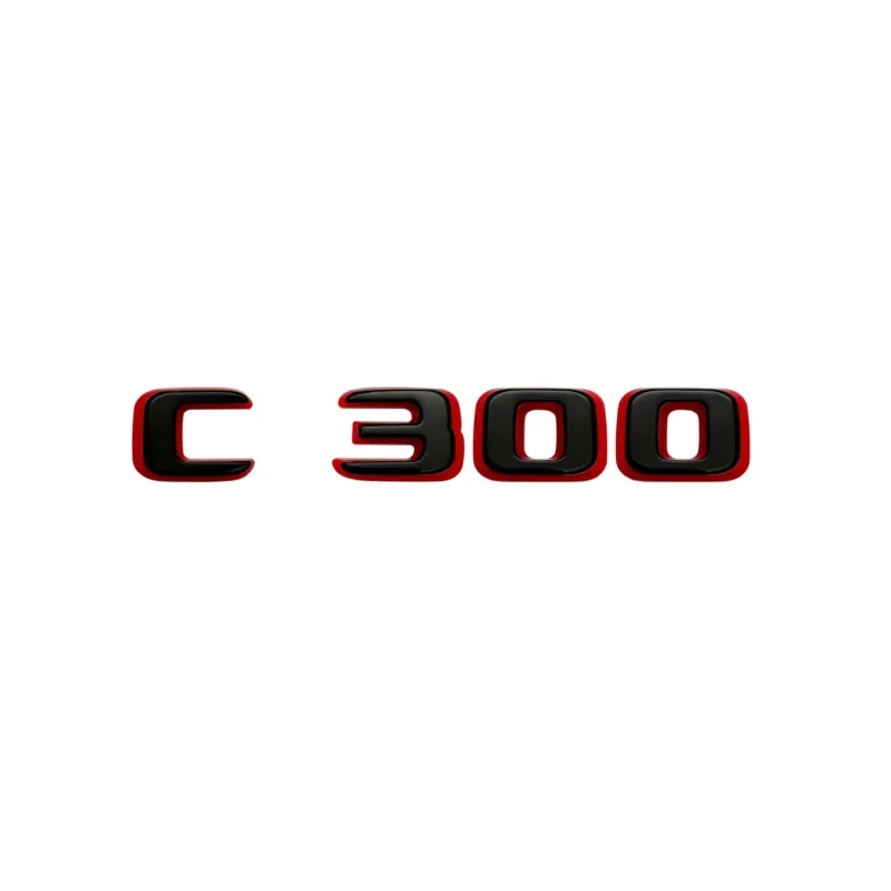 2024 New style Two tone Letters Numbers C300 Emblem for Car Trunk Nameplate Sticker