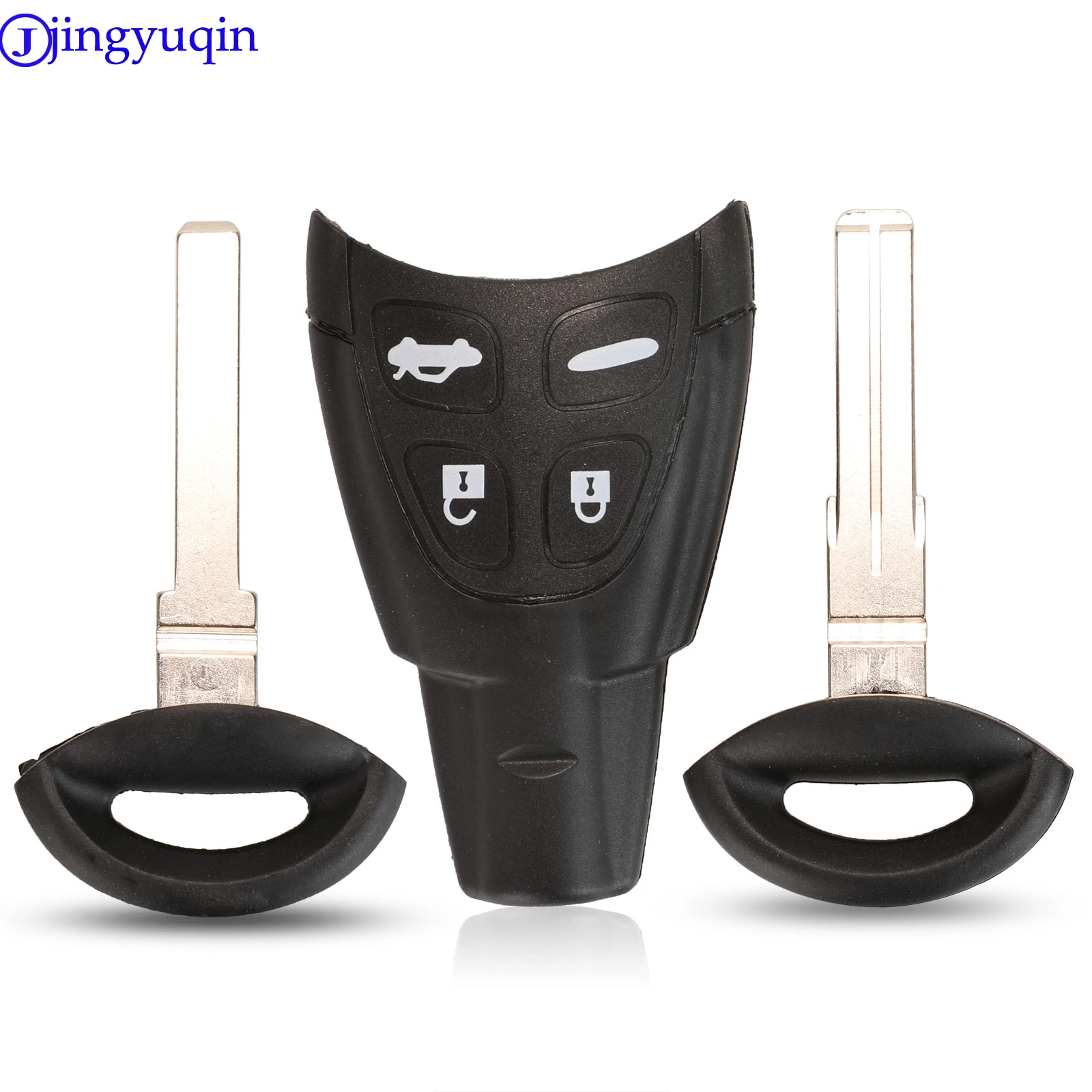 

Jingyuqin 4-кнопочный чехол для дистанционного ключа автомобиля для SAAB 93 95 9-3 9-5 WF, резиновые мягкие кнопки, сменный смарт-ключ без ключа