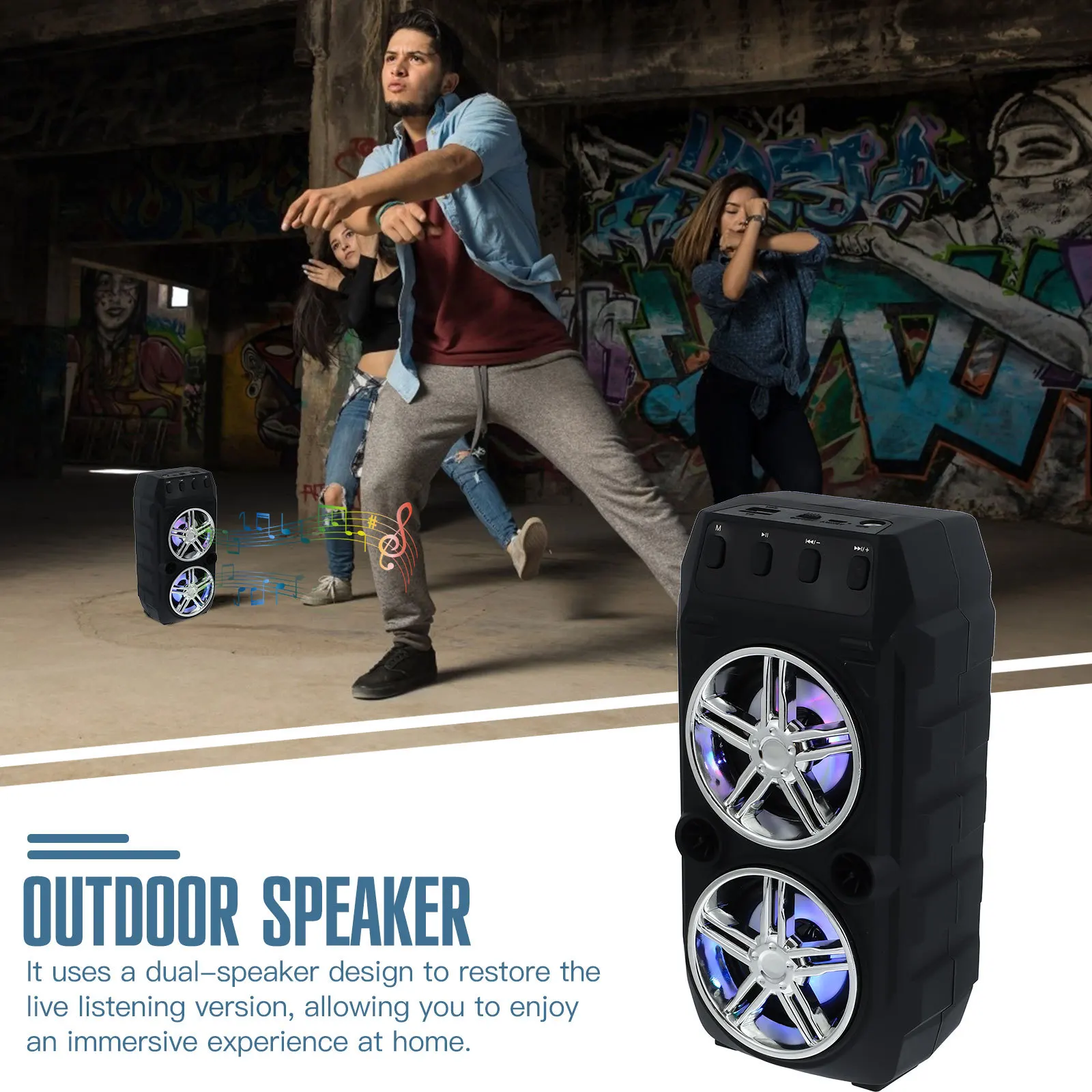 

1Pcs Wireless Speaker Portable Outdoor Loudspeaker Box High Speaker Useful Loudspeaker Box