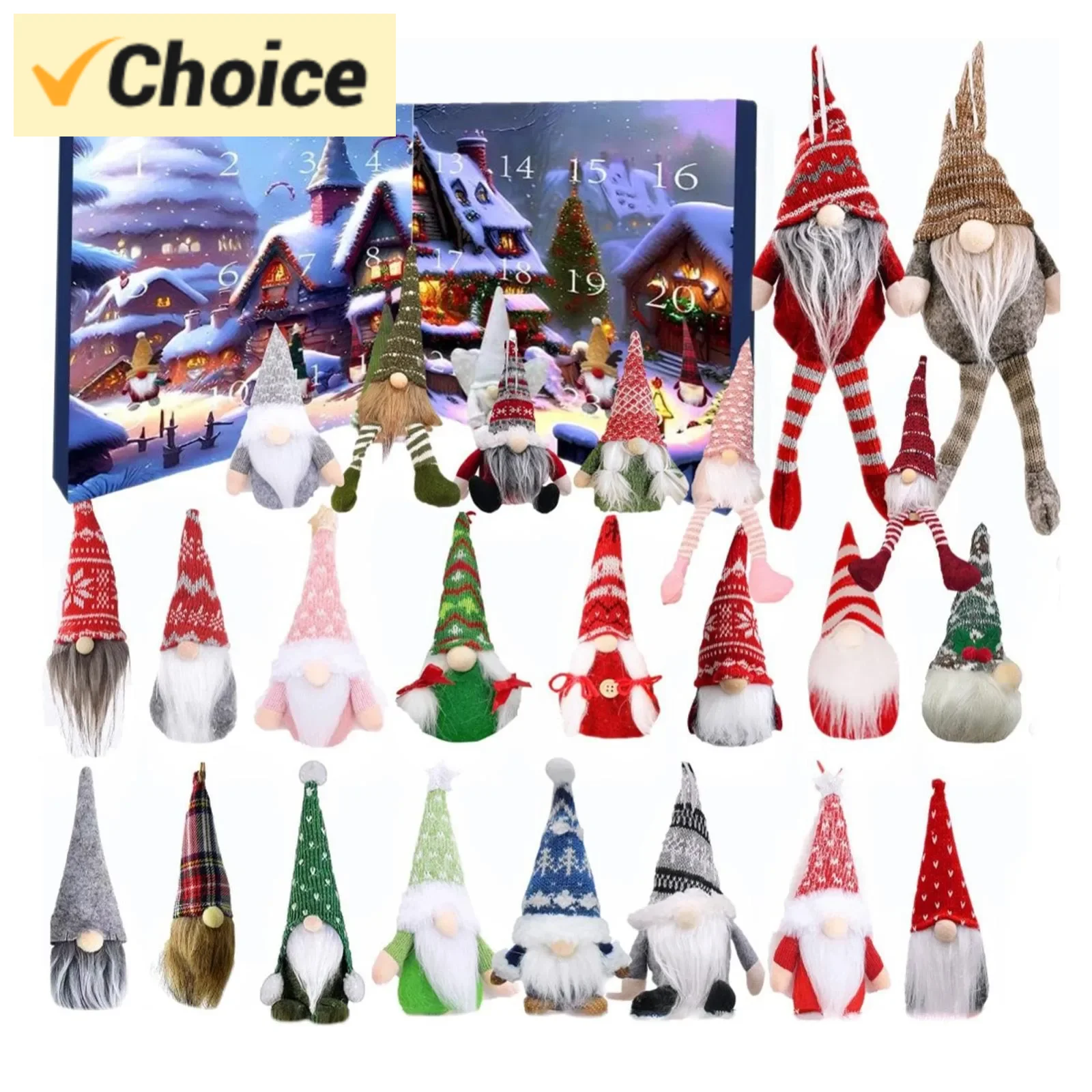 

2024 Hot Christmas 24 Holiday Gnome Countdown Calendars,GNOME ADVENT CALENDAR Countdown Holiday Party Toys