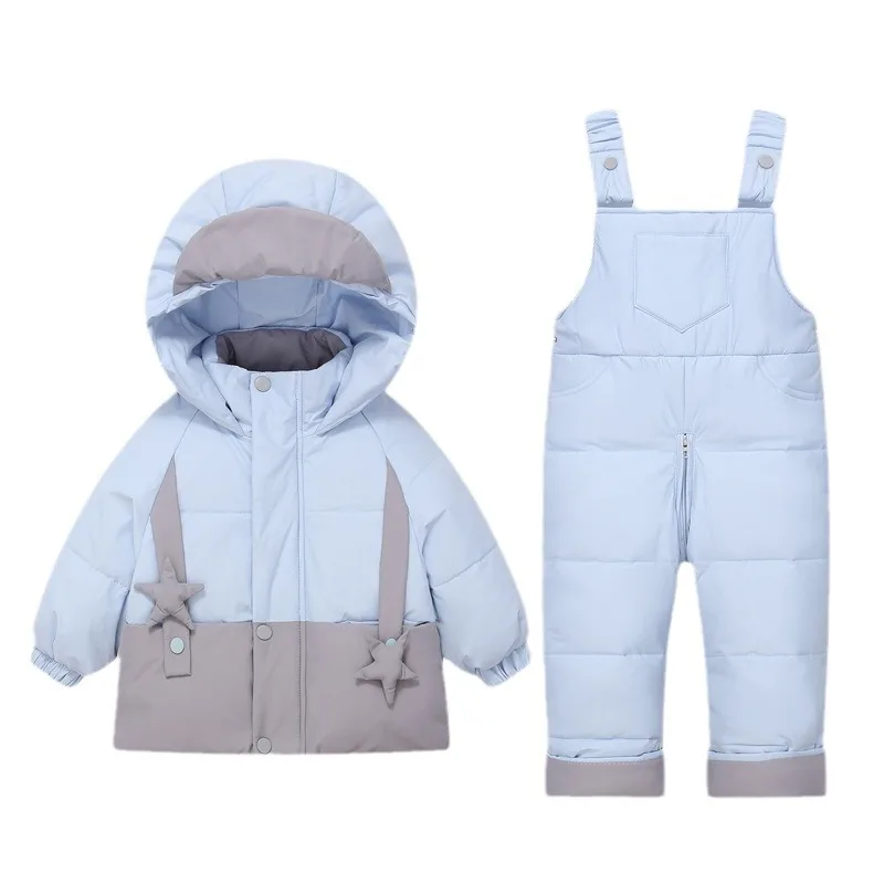 New Winter Overalls Jumpsuit for Girls Boy Children Suits Toddler Jackets Kids Snowsuit Down Parka Coat Baby Bear Outerwear