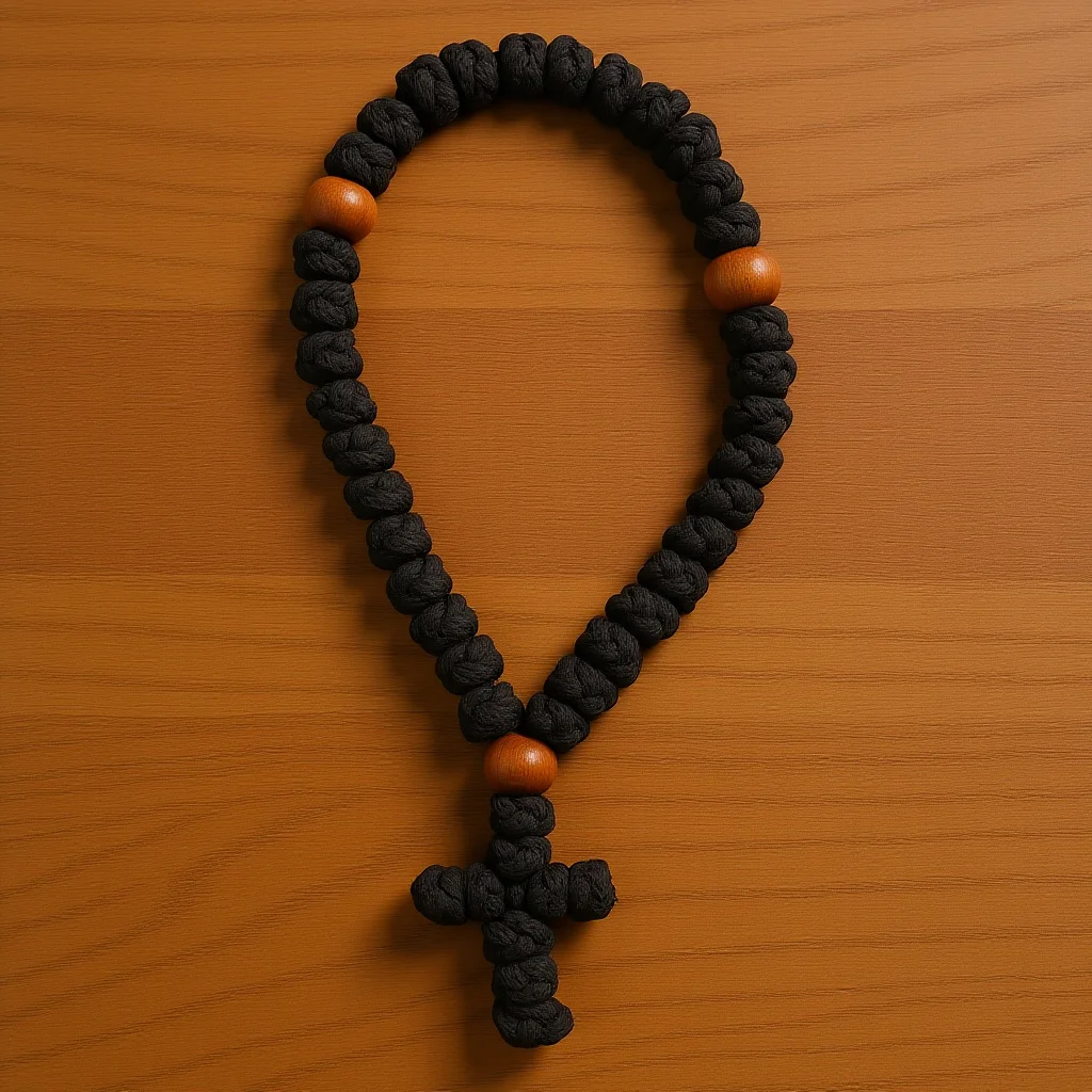 

Cross Bead Prayer Bracelet Handmade Religious Jewelry For Men Women Faith Spiritual Braided Wood Bracelet Accessory