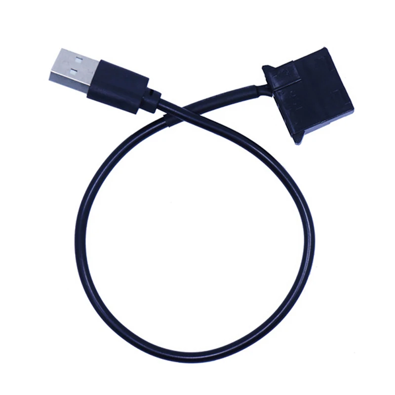 (BBQ4)4Pin Female to 5V USB Male USB Adapter Cable USB to 4 Pin Molex Fan Power Cable Computer Case Adapter Cord