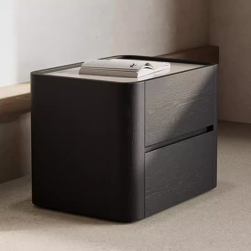 

Italian Luxury Simple Modern Side Sofa Bedside Table for Living Room & Hotel Wooden Light Luxury Bedside Table