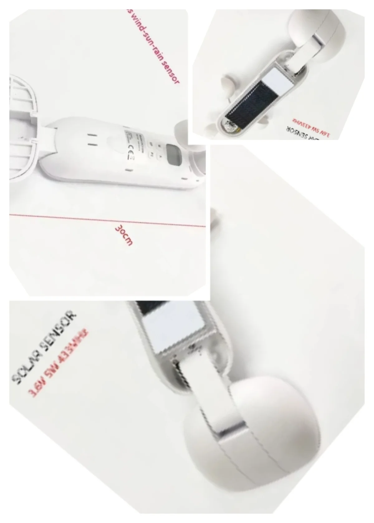 New 2026  Special price direct sales DC118W 433MHz solar wireless wind and rain sensor for sunshades and blinds