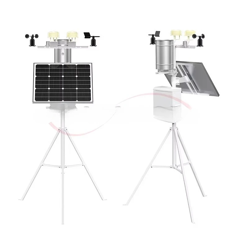 l 8-in-1 remote monitoring automatic weather stationOne-stop rainfall detection 4 elements shutter temperature box soi