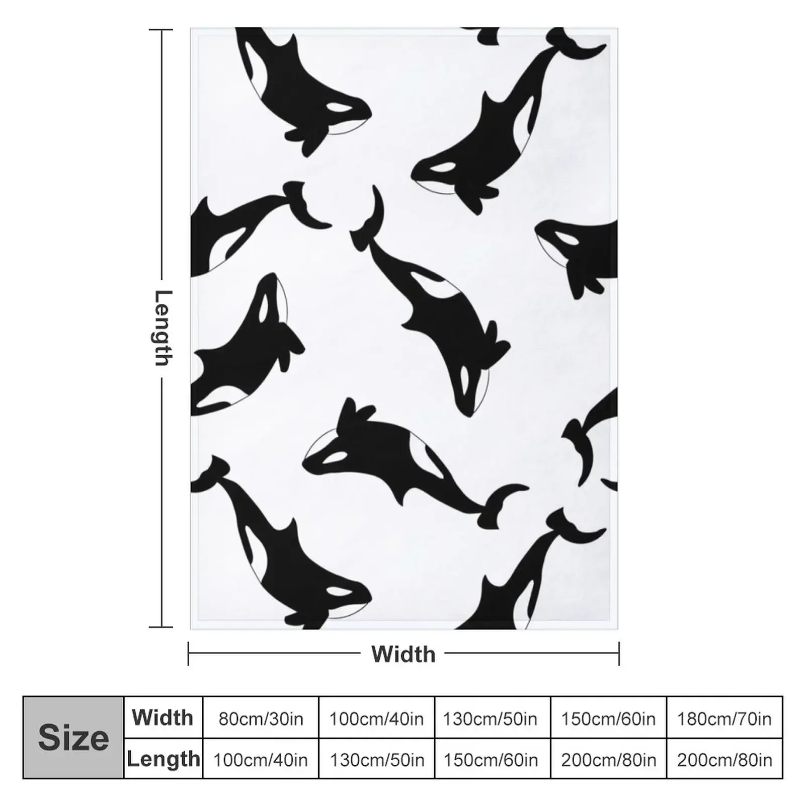 Orca Killer Whale Throw Blanket Retros For Decorative Sofa Blankets