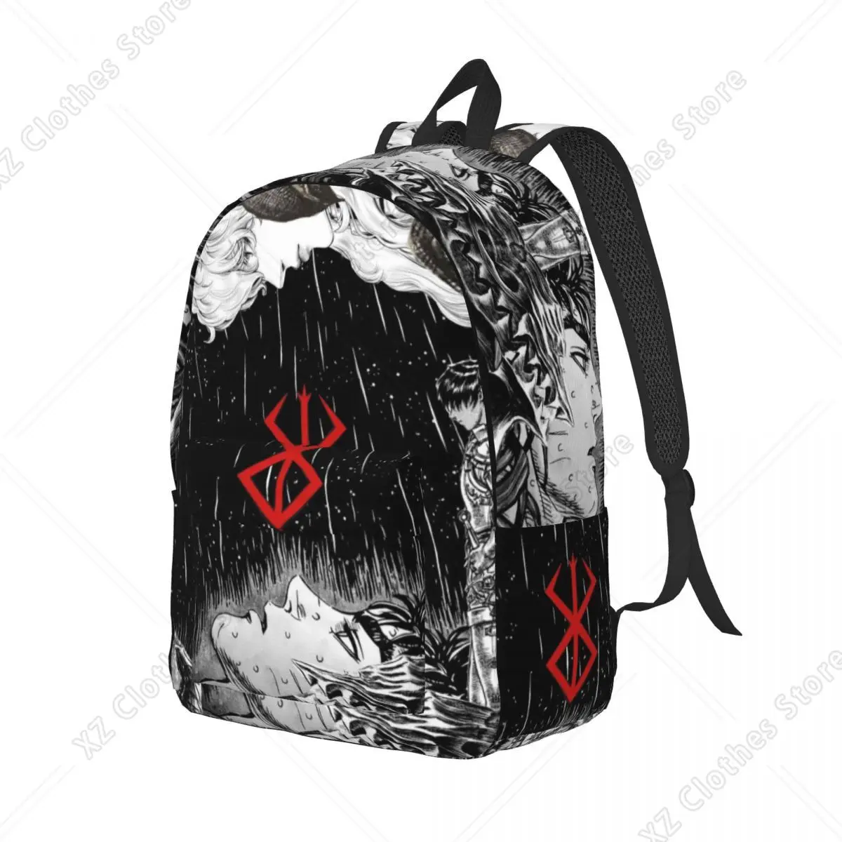 Custom Classic Japanese Anime Printed Canvas Backpack for Women Men School College Student Bookbag