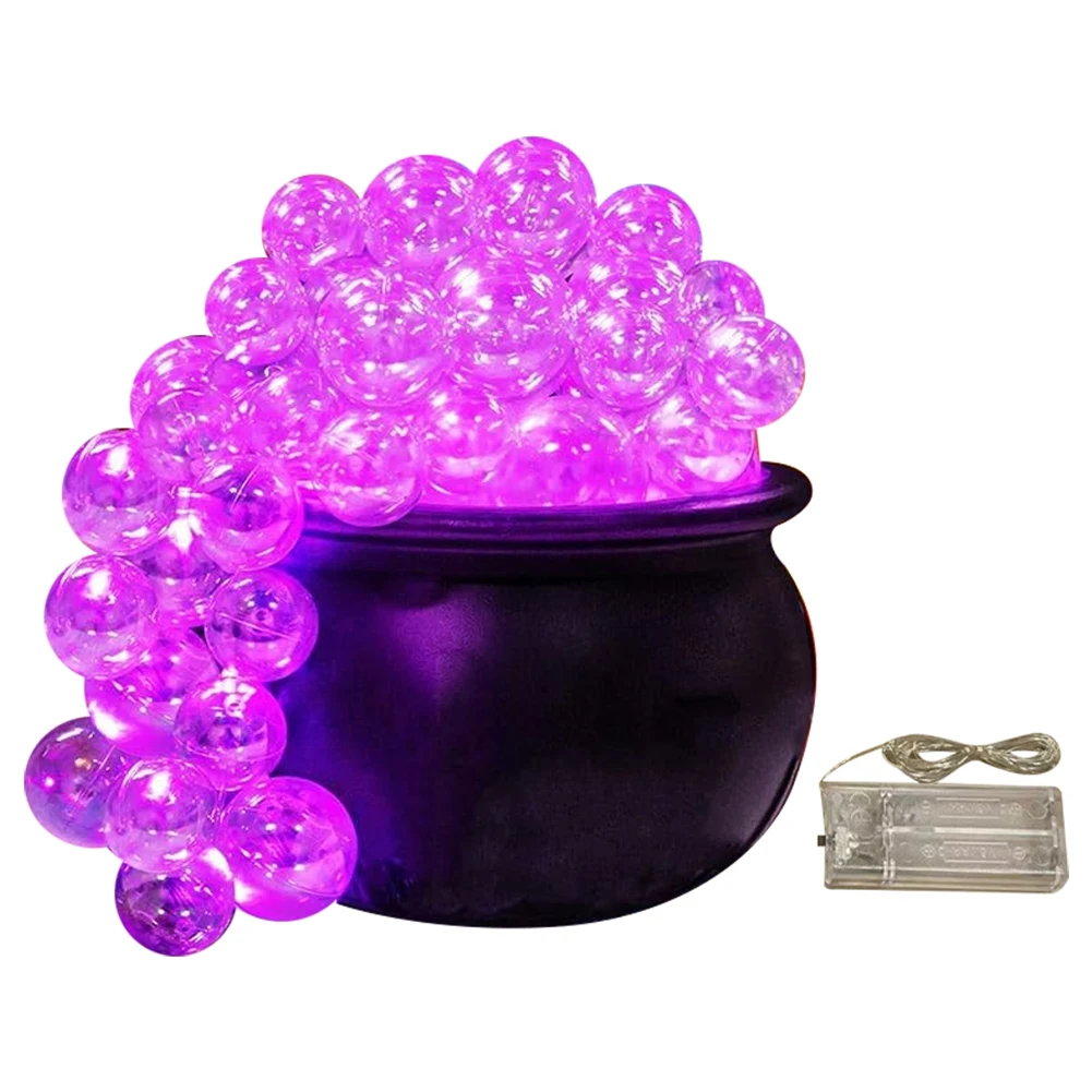 Halloween Bubbling Cauldron Set Halloween Decorations Indoor DIY Kit with Clear Ball Halloween Decor Pink-